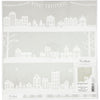 Papier design Vivi Gade, maisons et flocons de neige, feuille 30,5x30,5 cm, 180 gr, 3 feuilles 1 boîte