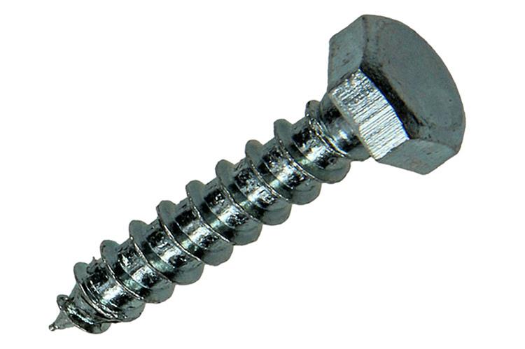Mack 1017402 - boulon fileté à bois en acier galvanisé 12 pièces 6 x 30 mm | 10 pièces