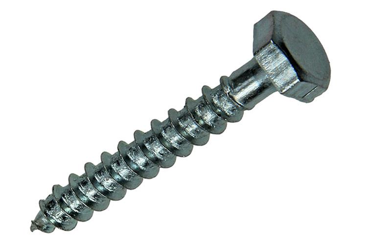 Mack 1017404 - boulon fileté à bois en acier galvanisé 10 pièces 6 x 40 mm | 10 pièces