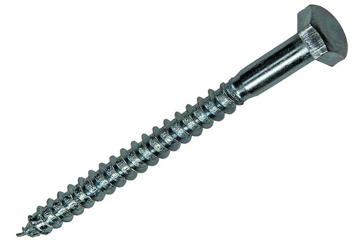 Mack 1017407 - boulon fileté à bois en acier galvanisé 7 pièces 6 x 70 mm | 10 pièces