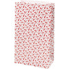 Sacs en papier Vivi gade, trompette, h: 21 cm, dim. 6x12 cm, 80 g, rouge, blanc, 8 pièces 1 boîte