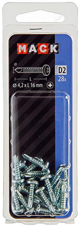 Mack 1017469 - vis autoperceuse cyl. cond. 28 pièces 4,2 x 16 mm | 10 pièces