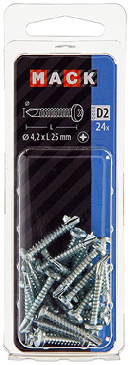 Mack 1017471 - vis autoperceuse cyl. cond. 24 pièces 4,2 x 25 mm | 10 pièces