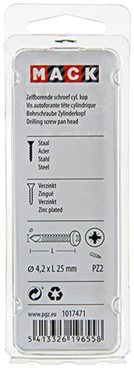 Mack 1017471 - vis autoperceuse cyl. cond. 24 pièces 4,2 x 25 mm | 10 pièces