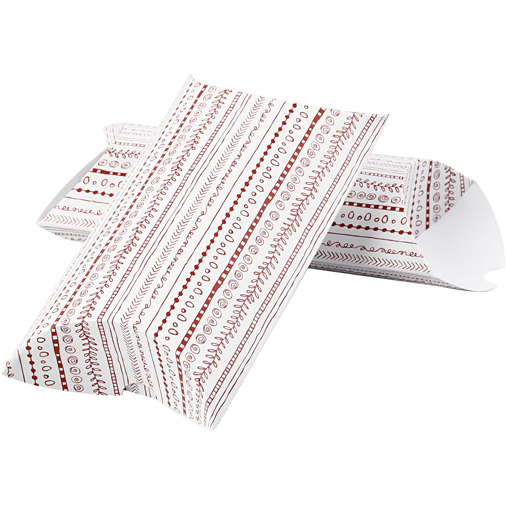 Vivi gade coffret cadeau, griffonnages, taille 18x15x6 cm, 300 g, rouge, 3 pièces 1 boîte