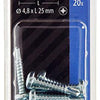 Mack 1017472 - vis autoperceuse cyl. cond. 20 pièces 4,8 x 25 mm | 10 pièces