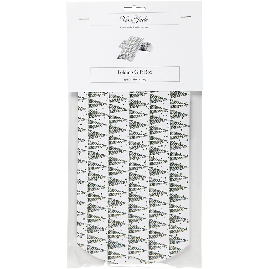 Coffret cadeau Vivi gade, pin, dim. 18x15x6 cm, 300 g, vert, 3 pièces 1 boîte
