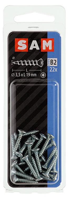 Mack 1017484 - vis autotaraudeuse plaquée bvk 22 pcs 3,5 x 19 mm | 10 pièces