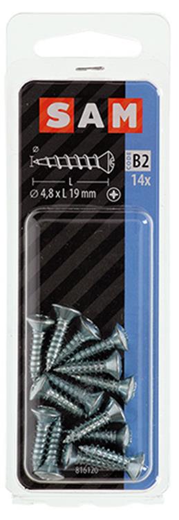 Mack 1017487 - vis autotaraudeuse bvk galvanisée 14 pcs 4,8 x 19 mm | 10 pièces