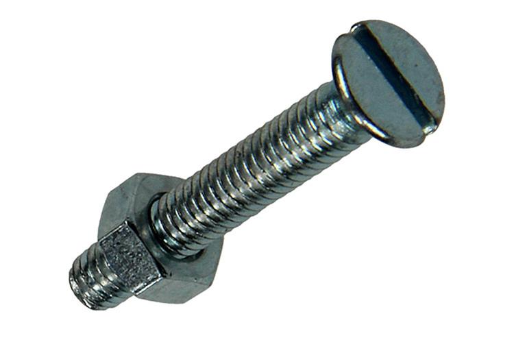 Mack 1017493 - vis à métal galvanisée. tête + écrou plaqué 16pcs m4 x 25 mm | 10 pièces