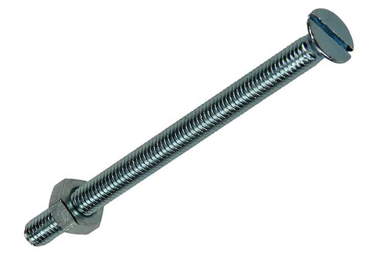 Mack 1017497 - vis à métal galvanisée. tête + écrou plaqué 6 pcs m4 x 60 mm | 10 pièces