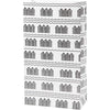 Sacs en papier Vivi gade, h : 21 cm, format 6x12 cm, 80 g, noir, blanc, 10 pièces 1 boîte