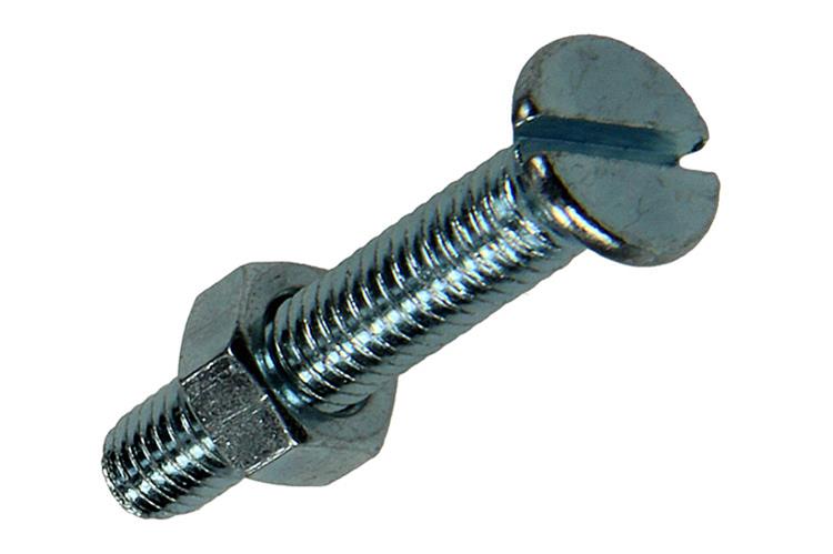 Mack 1017501 - vis à métal galvanisée. tête + écrou plaqué 14pcs m5 x 25 mm | 10 pièces