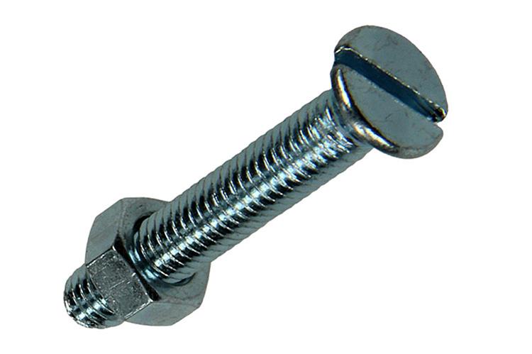Mack 1017502 - vis à métal galvanisée. tête + écrou plaqué 13pcs m5 x 30 mm | 10 pièces