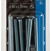 Mack 1017506 - vis à métal galvanisée. tête + écrou plaqué 6 pcs m5 x 70 mm | 10 pièces