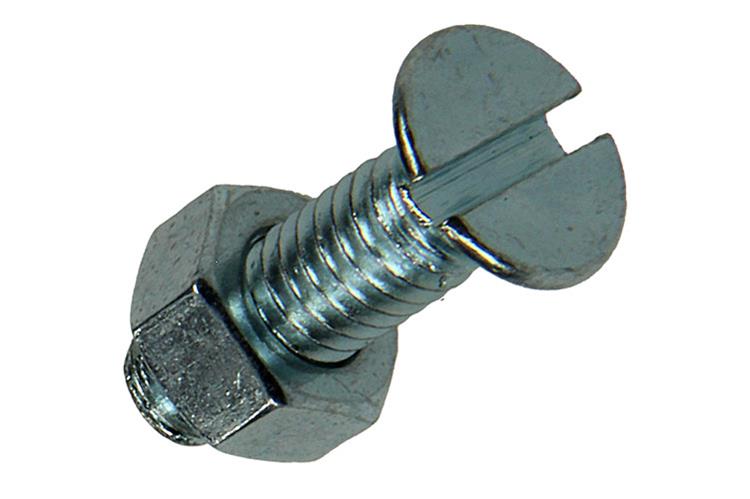 Mack 1017508 - vis à métal galvanisée. tête + écrou plaqué 10pcs m6 x 20mm | 10 pièces
