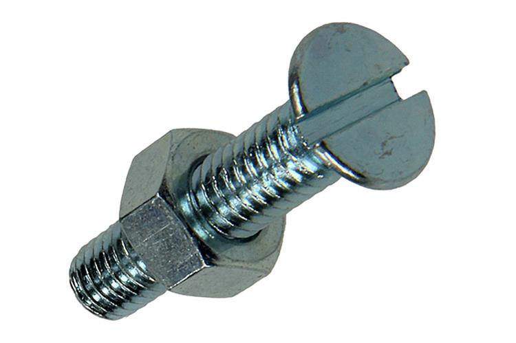 Mack 1017509 - vis à métal galvanisée. tête + écrou plaqué 9 pcs m6 x 25 mm | 10 pièces