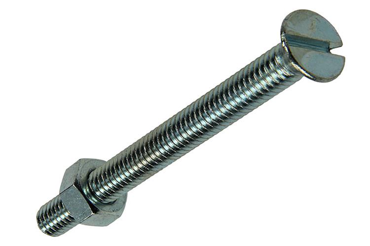 Mack 1017513 - vis à métal galvanisée. tête + écrou plaqué 5 pcs m6 x 60 mm | 10 pièces