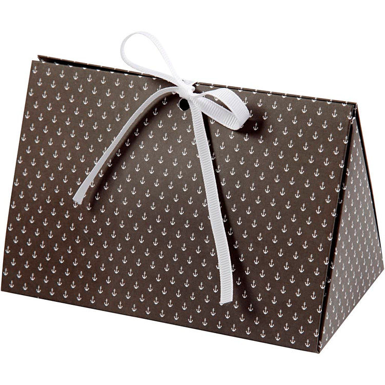 Coffret cadeau Vivi gade, ancre, dim. 15x7x8 cm, 250 g, gris foncé, blanc, 3 pièces 1 boîte