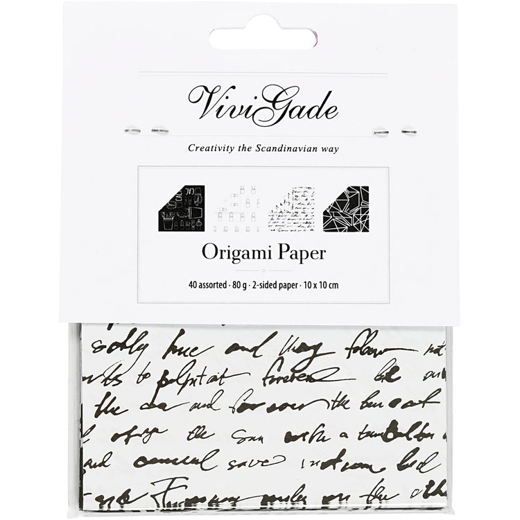 Papier origami Vivi Gade, format 10x10 cm, 80 gr, 40 feuilles 1 boîte