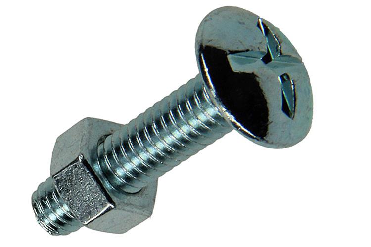 Mack 1017552 - boulon de poêle + écrou en acier galvanisé 8 pcs m6 x 25 mm | 5 pièces