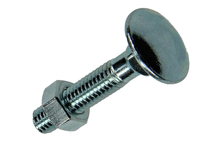 Mack 1017562 - boulon à bois + écrou en acier galvanisé 12 pcs m5 x 25 mm | 5 pièces