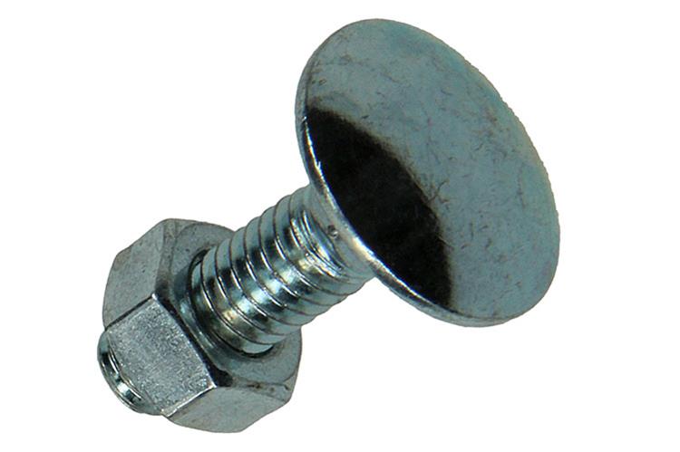 Mack 1017566 - boulon à bois + écrou en acier galvanisé 10 pcs m6 x 20 mm | 5 pièces