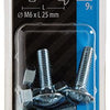 Mack 1017567 - boulon à bois + écrou en acier galvanisé 9 pcs m6 x 25 mm | 5 pièces