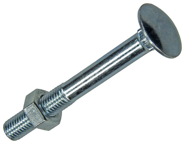 Mack 1017578 - boulon à bois + écrou en acier galvanisé 4 pcs m7 x 60 mm | 5 pièces