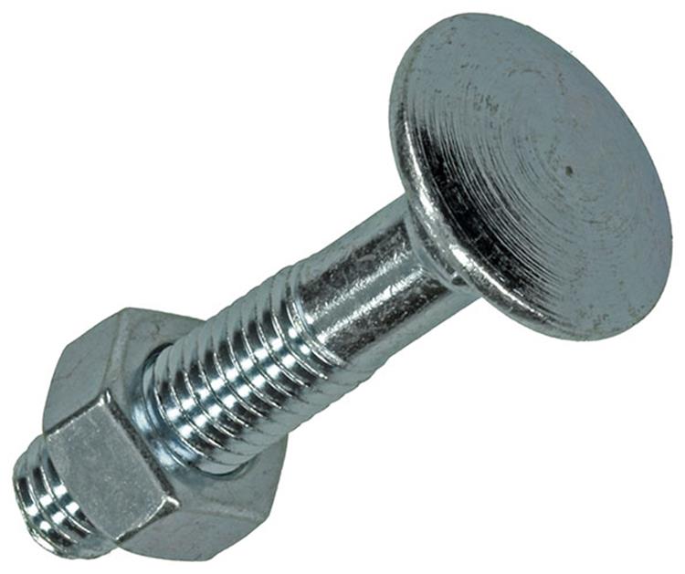 Mack 1017580 - boulon à bois + écrou en acier galvanisé 5 pcs m8 x 40 mm | 5 pièces