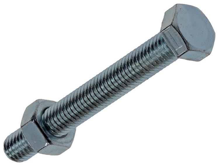 Mack 1017602 - boulon de robinet + écrou en acier galvanisé 10 pièces m5 x 40 mm | 10 pièces