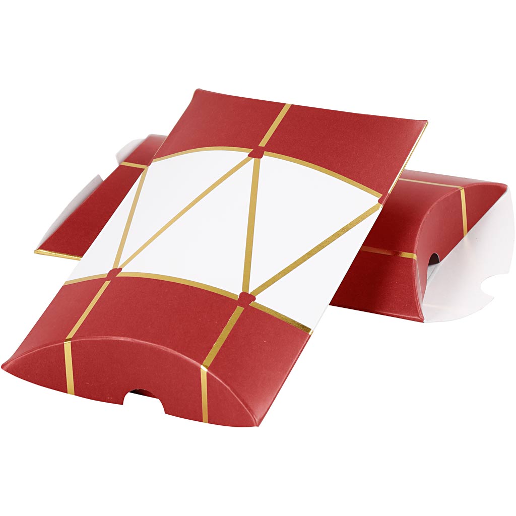 Vivi gade coffrets cadeaux, tambour, dim. 12x9,4x2,5 cm, 300 g, or, rouge, blanc, 3 pièces 1 boîte