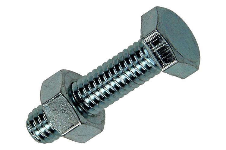 Mack 1017606 - boulon de robinet + écrou en acier galvanisé 13 pcs m6 x 25 mm | 10 pièces
