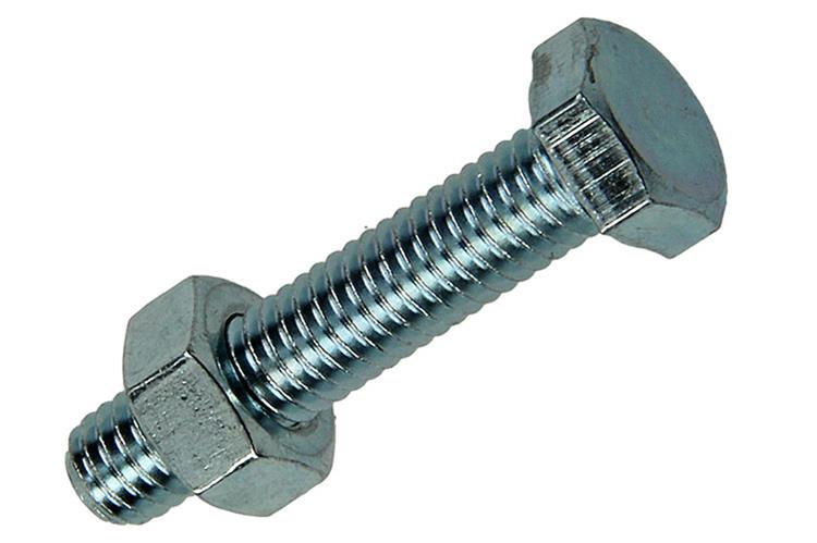 Mack 1017607 - boulon de robinet + écrou en acier galvanisé 12 pcs m6 x 30 mm | 10 pièces
