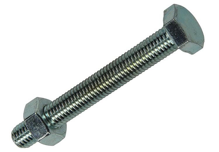 Mack 1017625 - boulon de robinet + écrou en acier galvanisé 1 pièce m10 x 80 mm | 10 pièces
