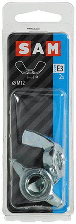 Mack 1017701 - écrou à oreilles en acier galvanisé 2 pcs m12 | 5 pièces
