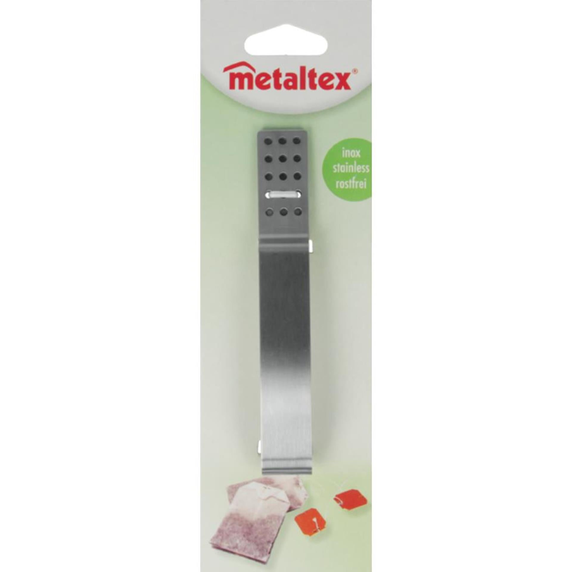 Presse-sachet de thé Metaltex en acier inoxydable