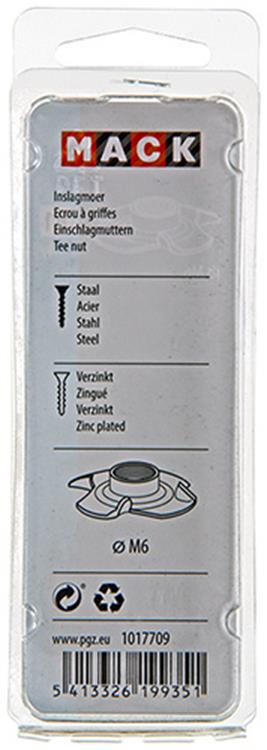 Mack 1017709 - écrou à choc en acier galvanisé 4 pcs m6 | 10 pièces