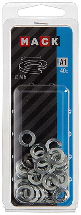 Mack 1017755 - rondelle élastique en acier plaqué. 40 pièces m6 | 10 pièces