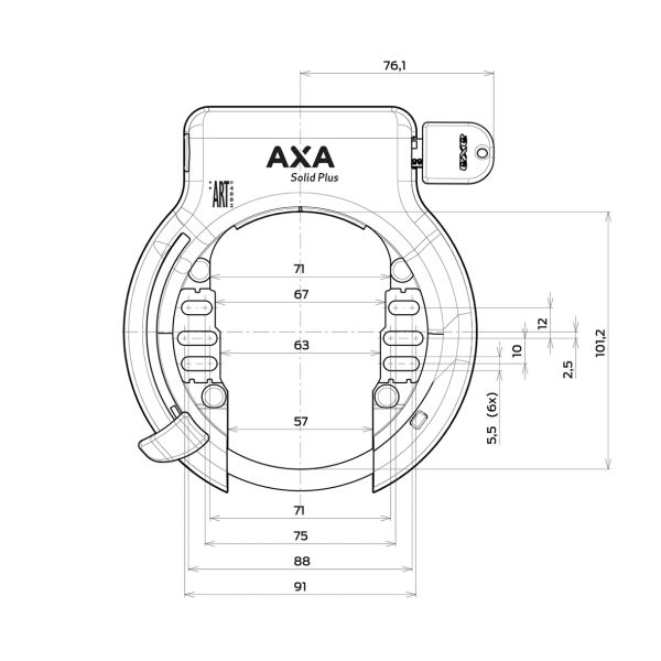 Régler la serrure de bague Axa solide plus + axa linq city 100 - noir