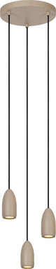 Lucide evora - lampe suspendue - ø 25 cm - 3xgu10 - taupe