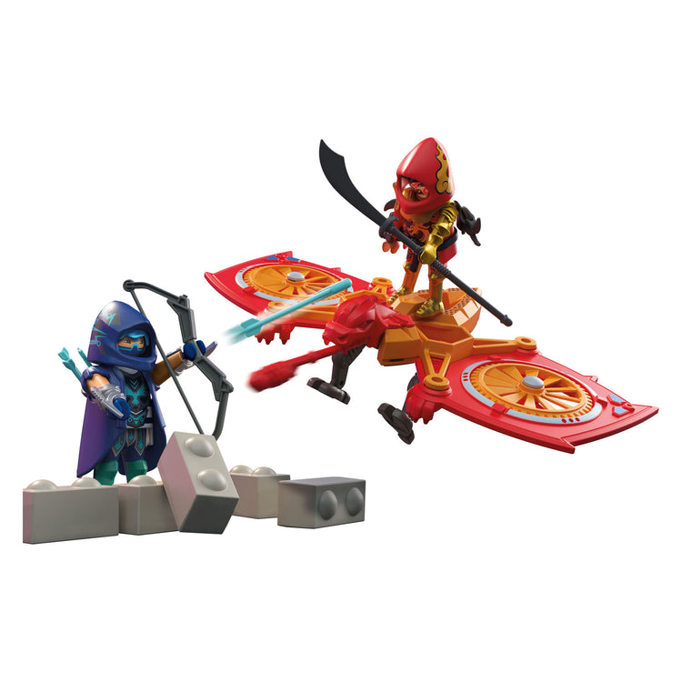 Playmobil | héros | drone héros contre ninja maléfique | jouets à partir de 5 ans | cadeau pour les enfants | avec des figurines de jeu de drones pour des jeux de rôle aventureux | 71833