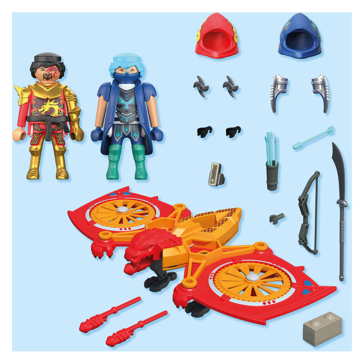 Playmobil | héros | drone héros contre ninja maléfique | jouets à partir de 5 ans | cadeau pour les enfants | avec des figurines de jeu de drones pour des jeux de rôle aventureux | 71833