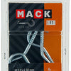 Mack 1017803 - crochet à vis acier galvanisé 4pcs 5,0 x 50 mm | 5 pièces