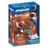 Playmobil space esa astronaute avec robot | avec Mars crawler, station d'analyse 3 échantillons de roches | exploration spatiale | ensemble de jouets de haute qualité | amusant pour les enfants à partir de 4 ans | 72014 - afbeelding 1