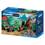 Playmobil | dinosaures | cachette des dinosaures | Explorateur de dinosaures avec quad, bébé t-rex et bébé brachiosaure | jouets pour enfants à partir de 4 ans | 72069 - afbeelding 3