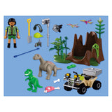 Playmobil | dinosaures | cachette des dinosaures | Explorateur de dinosaures avec quad, bébé t-rex et bébé brachiosaure | jouets pour enfants à partir de 4 ans | 72069 - afbeelding 4