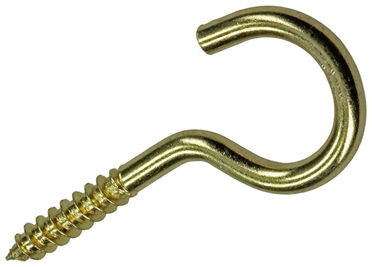 Mack 1019699 - crochet à vis en laiton 2 pcs 4,0 x 30mm | 10 pièces