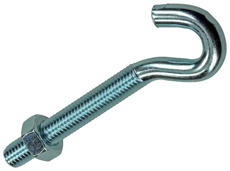 Mack 1017812 - crochet à vis métrique + écrou galvanisé 2pcs m8 x 60 mm | 10 pièces
