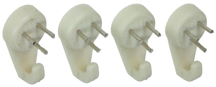 Mack 1017844 - crochet à béton plastique 4pcs 30mm | 10 pièces
